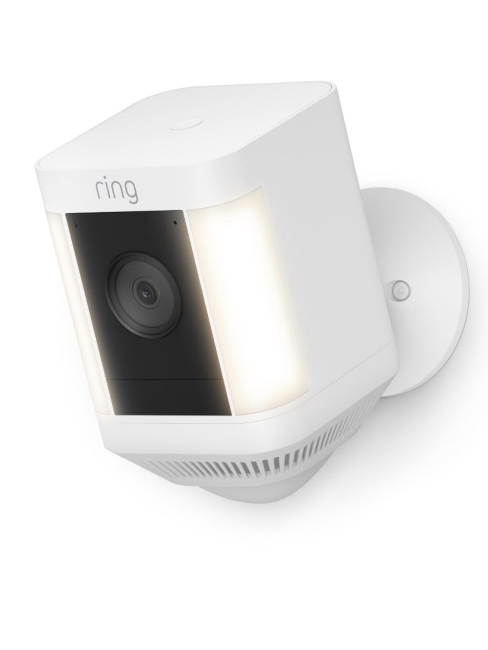 NEW Ring - Spotlight Cam Plus Outdoor/Indoor Wireless 1080p Battery Camera White